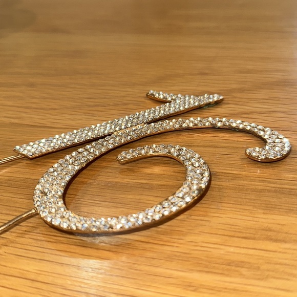 Monogram Cake Toppers - Gold Rhinestone - 16 - Picture 10 of 14